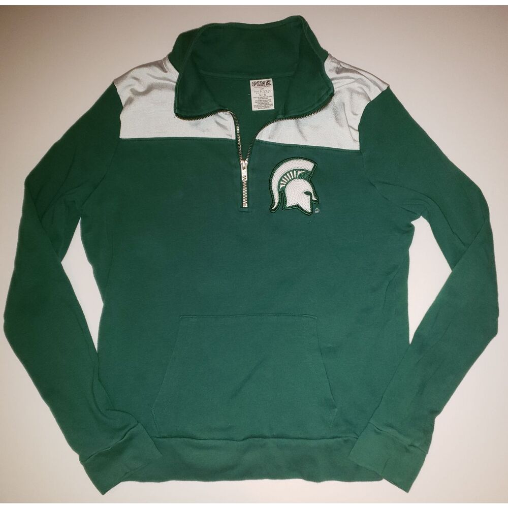 PINK Quarter zip Spartans Bling